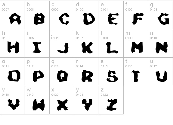 Chunky Soup lowercase a-z preview