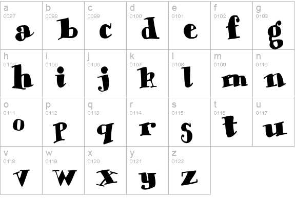 Chunky Times lowercase a-z preview