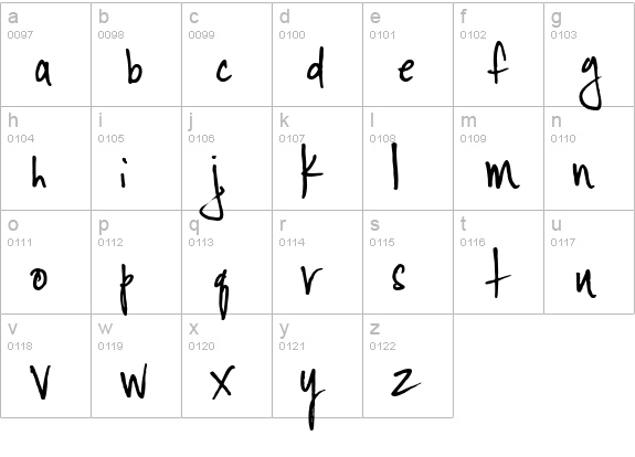 CinahandAlternate Light lowercase a-z preview