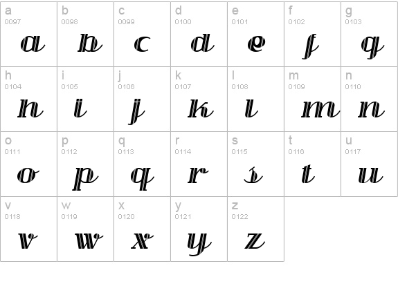 Cine Miroir NF lowercase a-z preview
