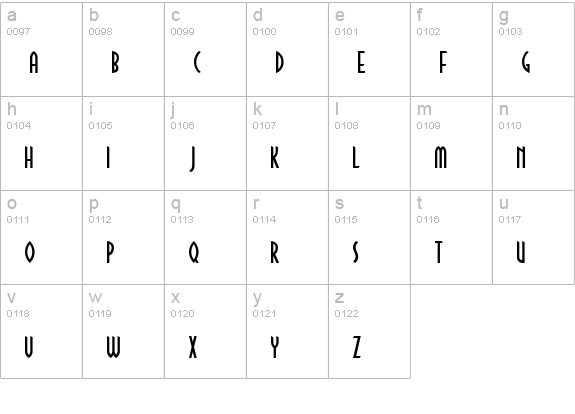 CinemaDemiBold lowercase a-z preview