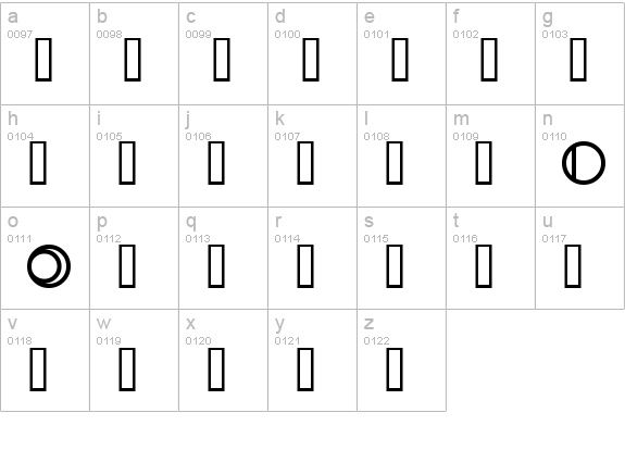 Circlea Plain lowercase a-z preview