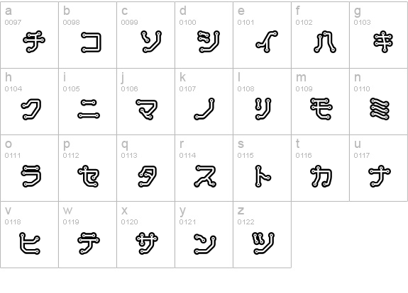 Circuit lowercase a-z preview