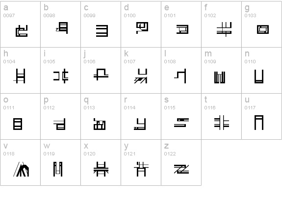 City-Street lowercase a-z preview