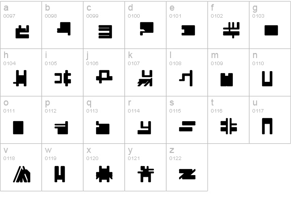 City-Wasteland lowercase a-z preview
