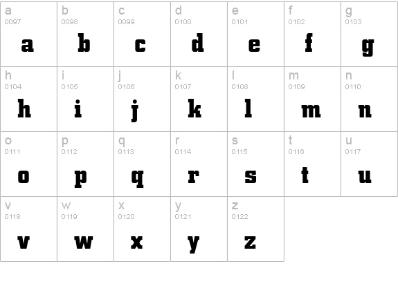CityDBol lowercase a-z preview