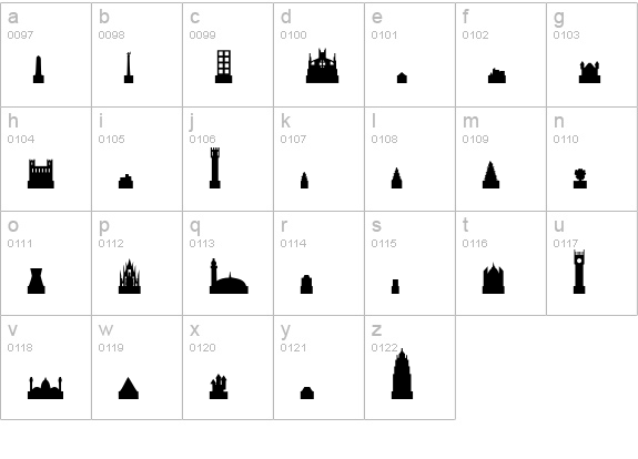 Cityscapeâ„¢ lowercase a-z preview