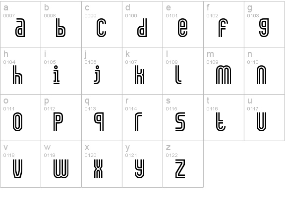 Ciudad De Mexico lowercase a-z preview