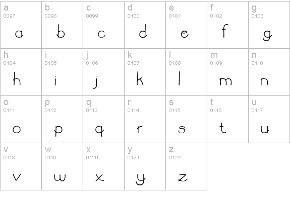 CK Alpha Girl lowercase a-z preview