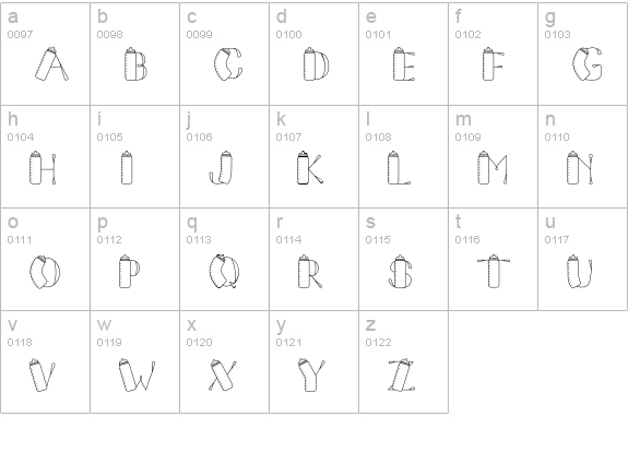CK Baby Bottle lowercase a-z preview
