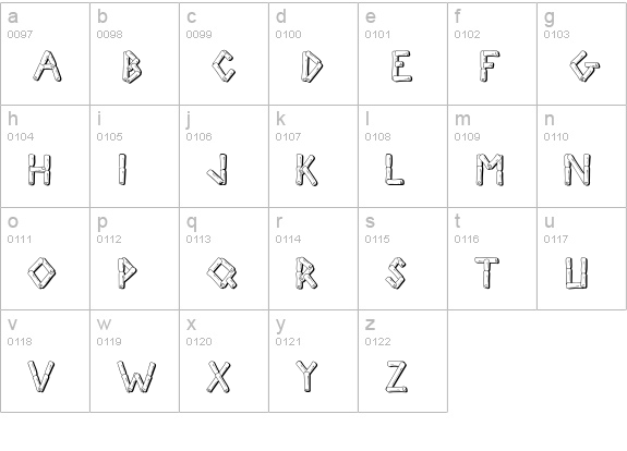 CK Bamboo lowercase a-z preview