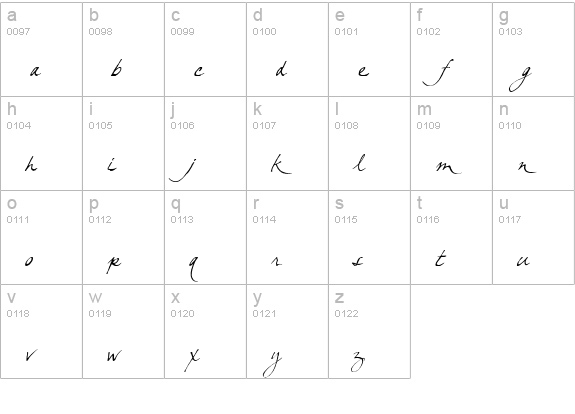 CK Bella lowercase a-z preview