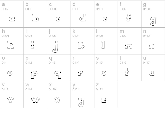 CK Big Boy lowercase a-z preview