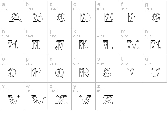 CK Black Tie lowercase a-z preview