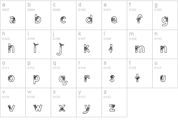 CK Block Rose lowercase a-z preview