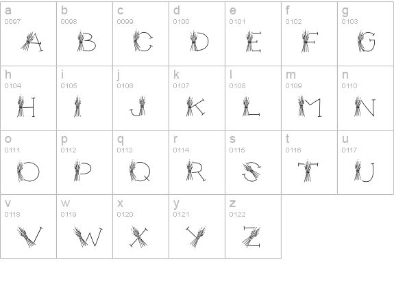 CK Bouquet lowercase a-z preview