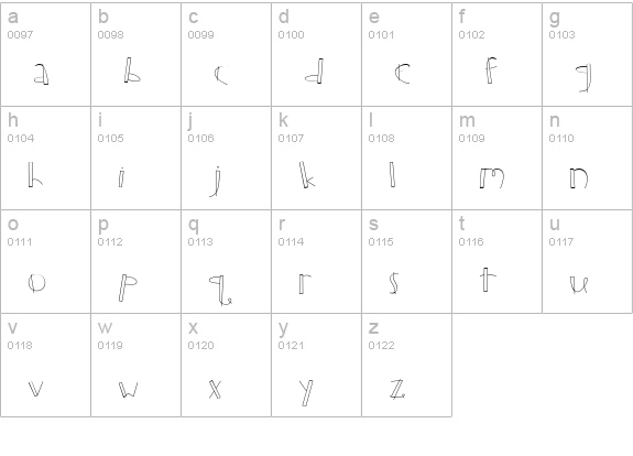CK Breeze lowercase a-z preview