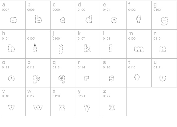 CK Butterfly lowercase a-z preview