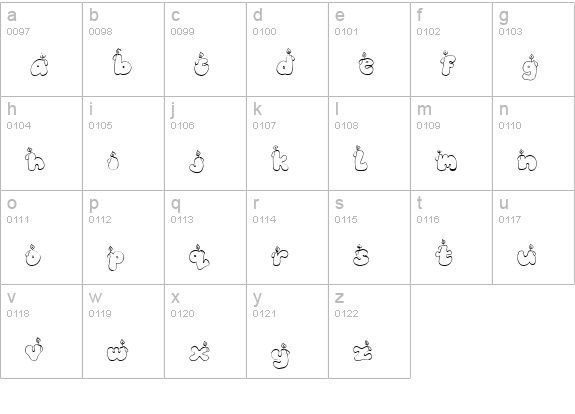CK Candles lowercase a-z preview