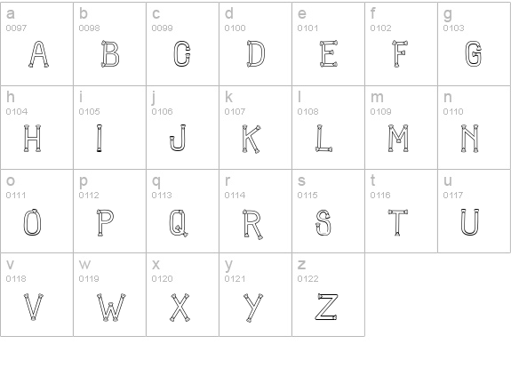 CK Candy Corn lowercase a-z preview