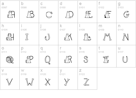 CK Cats & Dogs lowercase a-z preview