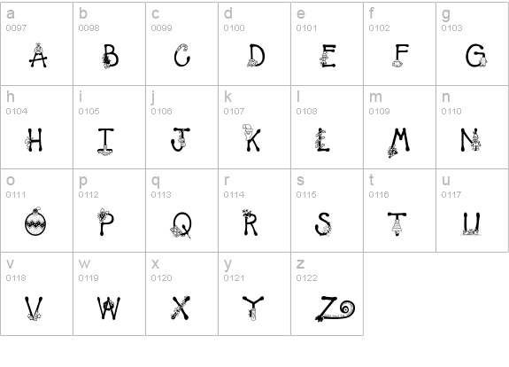 CK Christmas Memories lowercase a-z preview