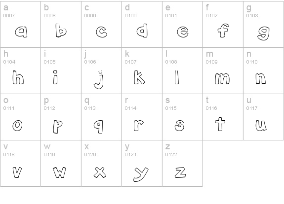 CK Chunky lowercase a-z preview