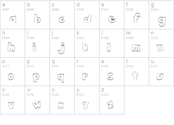 CK Chunky Block lowercase a-z preview