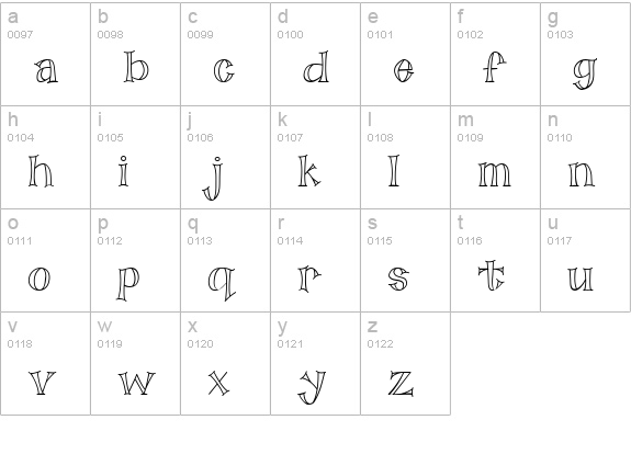 CK Classic lowercase a-z preview