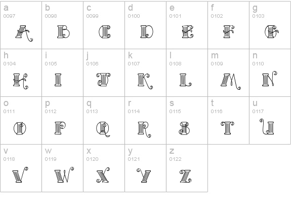 CK Column lowercase a-z preview