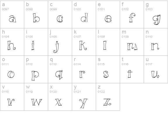 CK Concave lowercase a-z preview