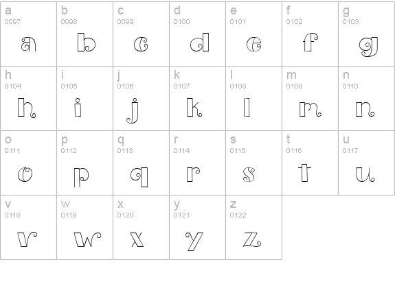 CK Contemporary Capitals lowercase a-z preview