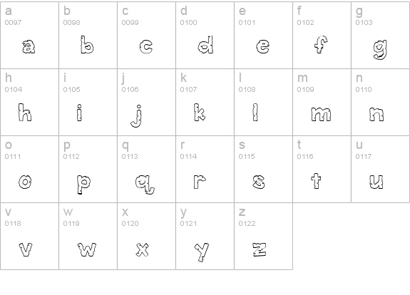 CK Cracked lowercase a-z preview