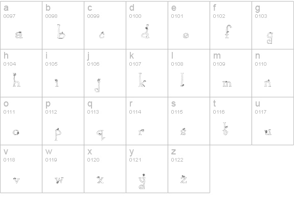 CK Creepy Crawlies lowercase a-z preview