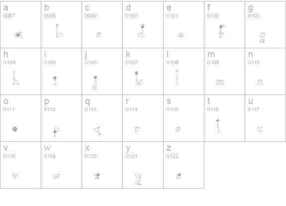 CK Daisy lowercase a-z preview