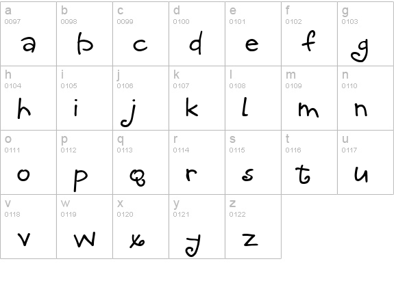 CK Daydream lowercase a-z preview