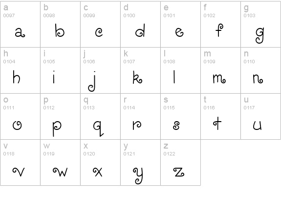 CK Diva lowercase a-z preview