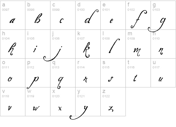 CK Elegant lowercase a-z preview