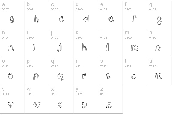CK Fiesta lowercase a-z preview