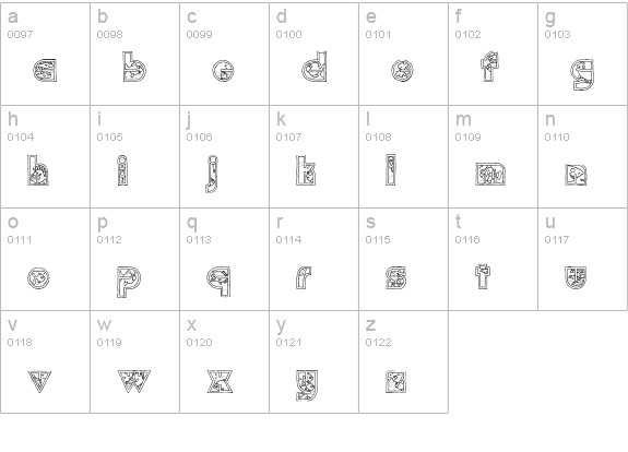 CK Fish Fun lowercase a-z preview
