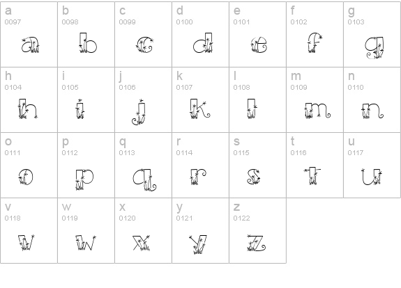 CK Flower Garden lowercase a-z preview