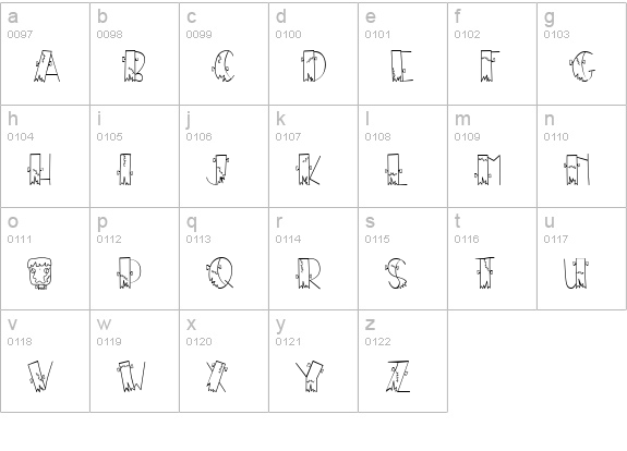 CK Frankenstein lowercase a-z preview