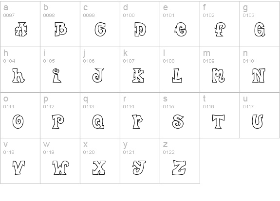 CK Freestyle lowercase a-z preview