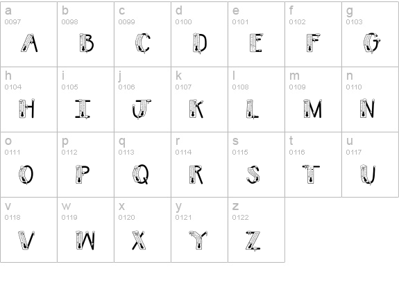 CK Freezing lowercase a-z preview