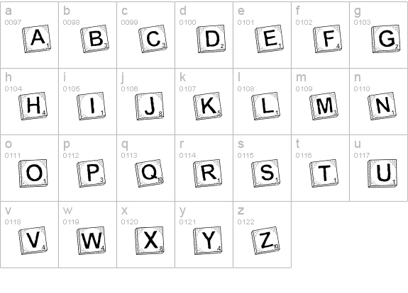 CK Game Night lowercase a-z preview