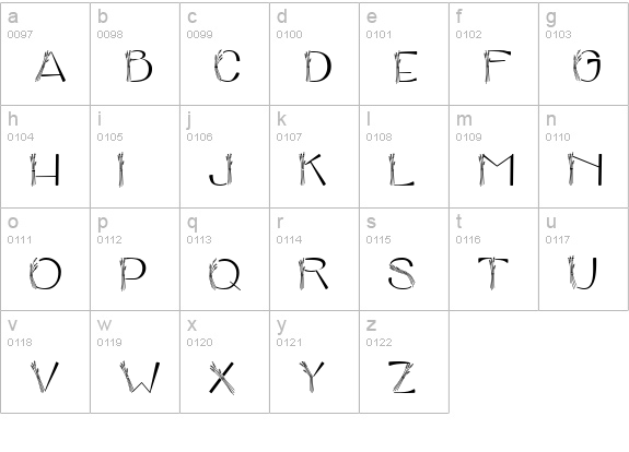 CK Harvest lowercase a-z preview