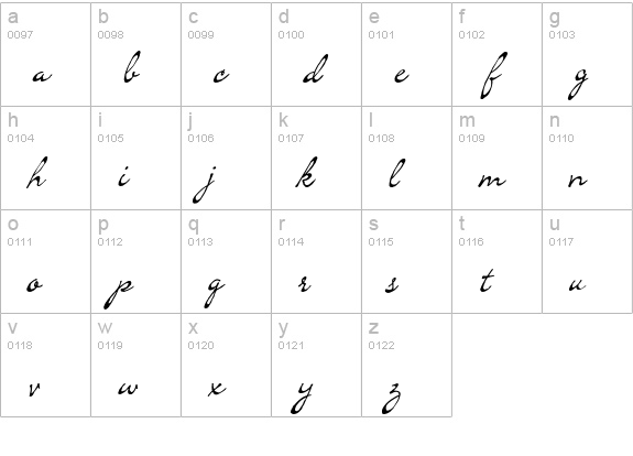 CK Heritage lowercase a-z preview