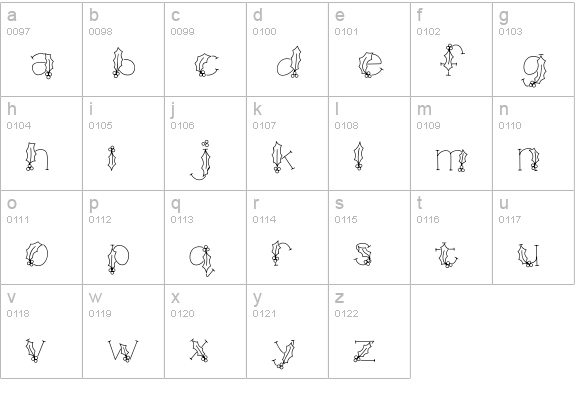 CK Holly & Berries lowercase a-z preview