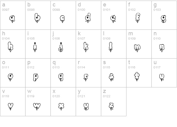 CK Ice Cream Cone lowercase a-z preview