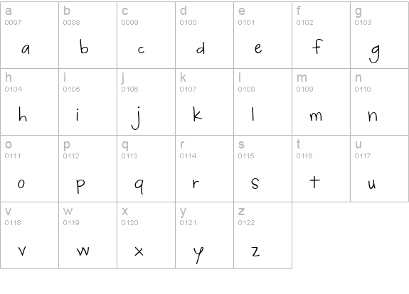 CK Jot lowercase a-z preview